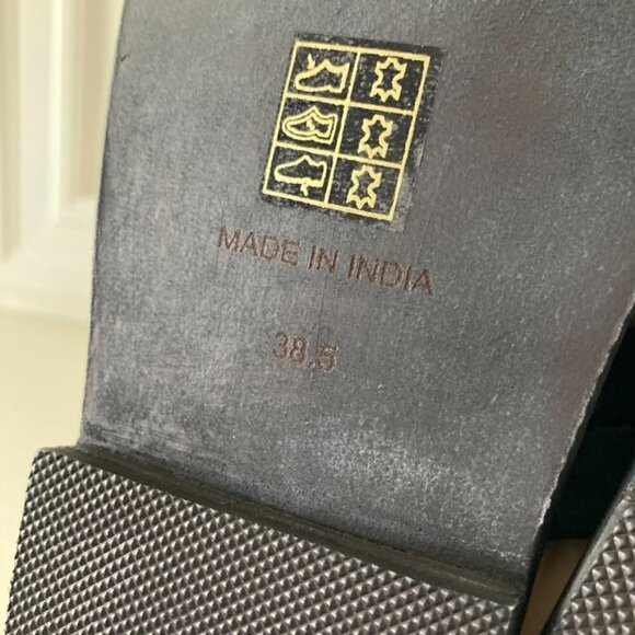 NWOT Free People Woven River Leather Sandals Black Sz 38.5 - Picture 6 of 6